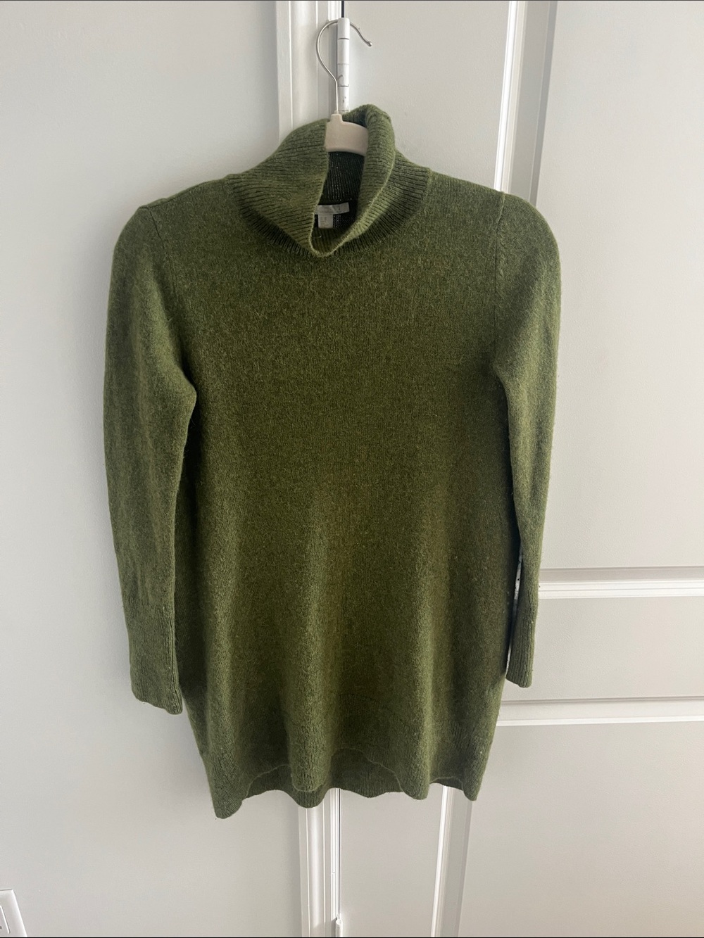 COS Olive Green Turtleneck Sweater Dress